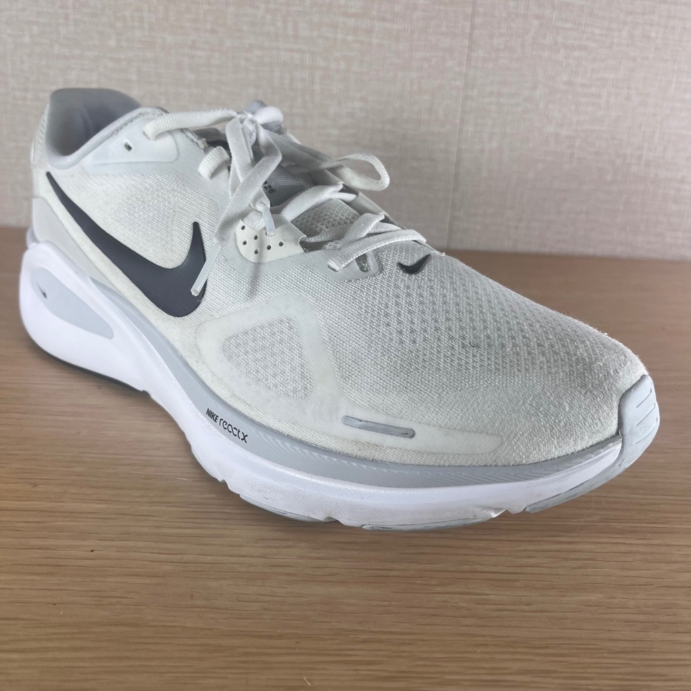 Nike Air Zoom Structure Plus Men 13 White Black ReactX Road Running Support Shoe